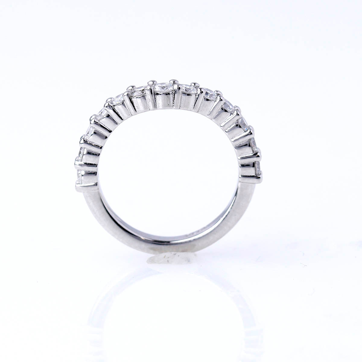 The Anna Platinum Diamond Curved Wedding Band #L3785PT-1