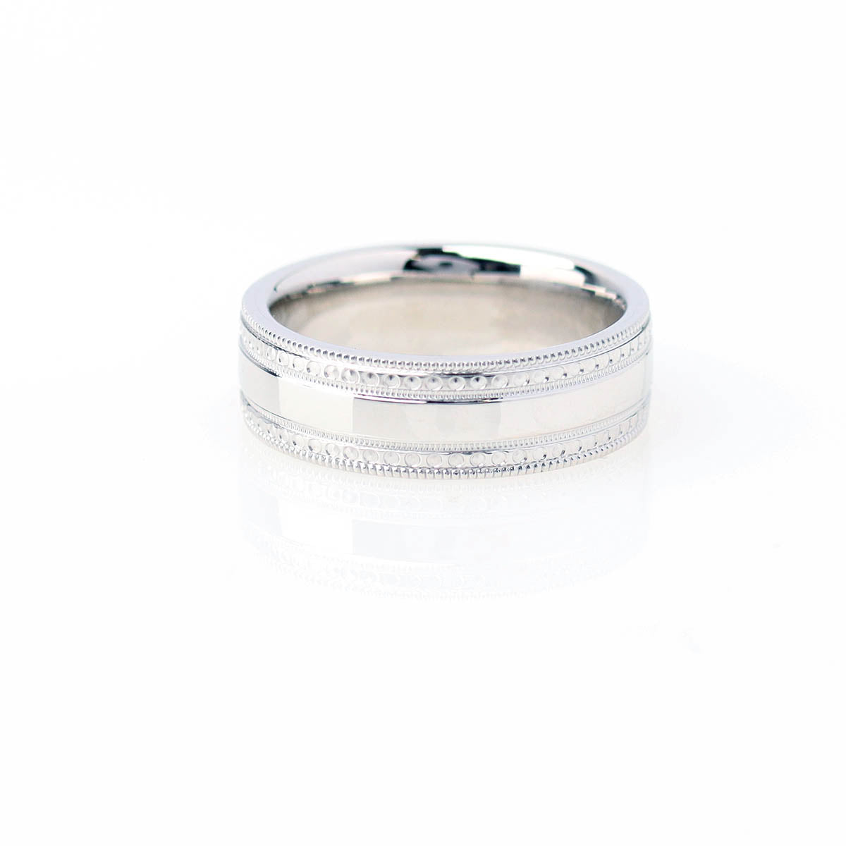 The Derelle Art Deco inspired Platinum Wedding Band #L3800-1