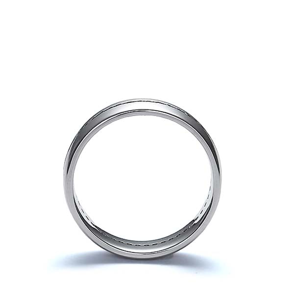 Gents Wedding band with Channel-set black diamonds' #ND01987-7