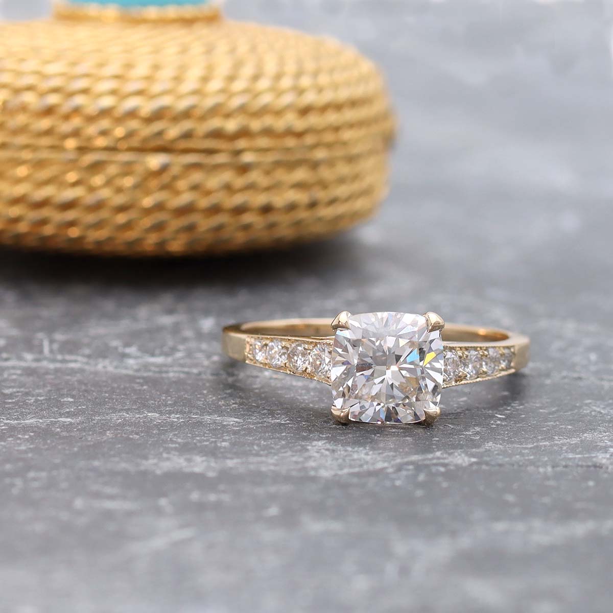 The Nicole Cushion Cut Diamond Engagement Ring #3311-3