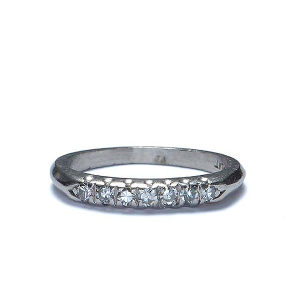 Art Déco Platinum Wedding Band #R470-02