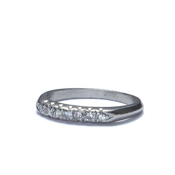 Art Déco Platinum Wedding Band #R470-02