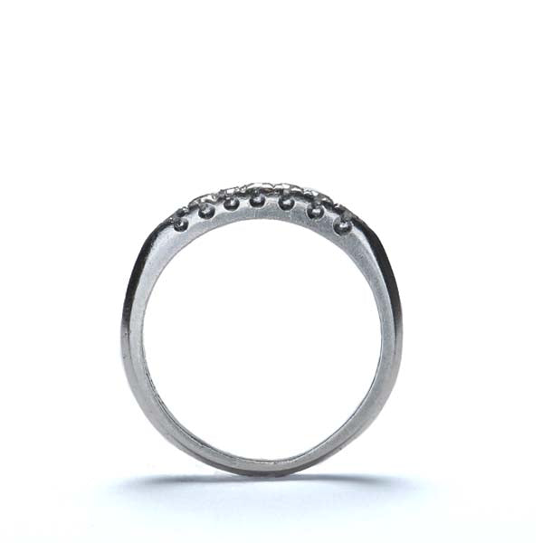 Art Déco Platinum Wedding Band #R470-02