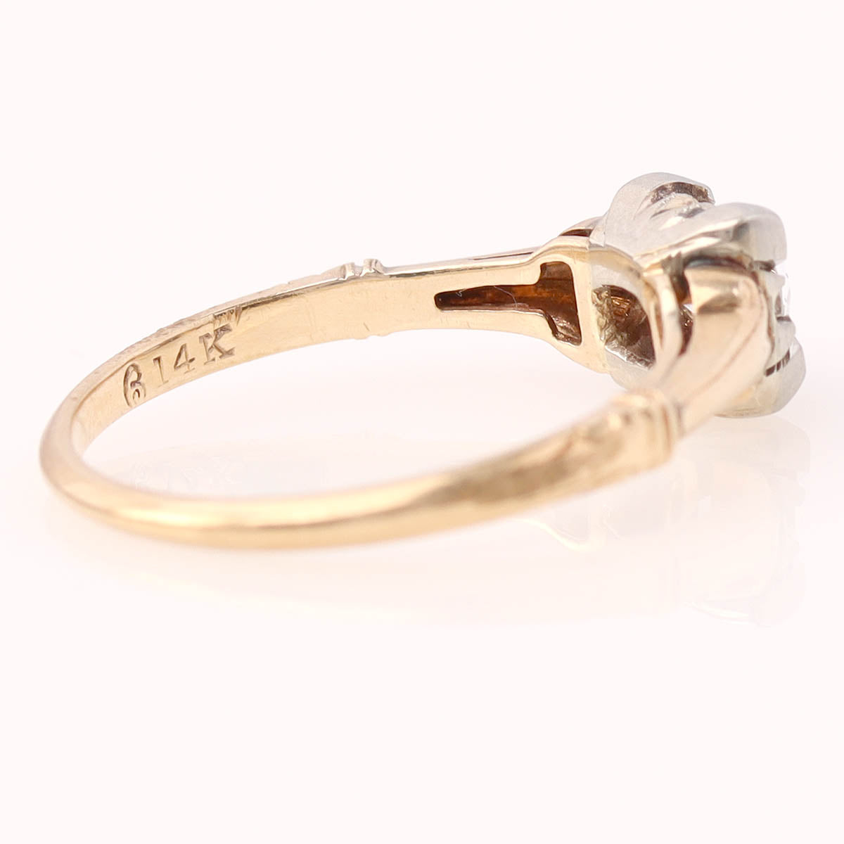 1930s 14k Gold & Old European Cut Diamond Engagement Ring #R522-03