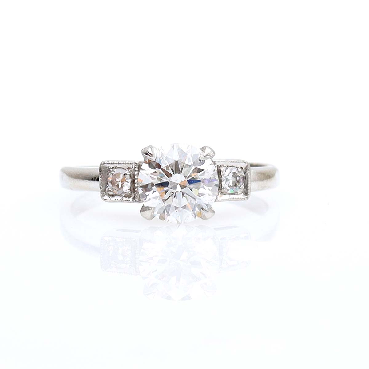 Midcentury Platinum Engagement Ring #VR231013-1