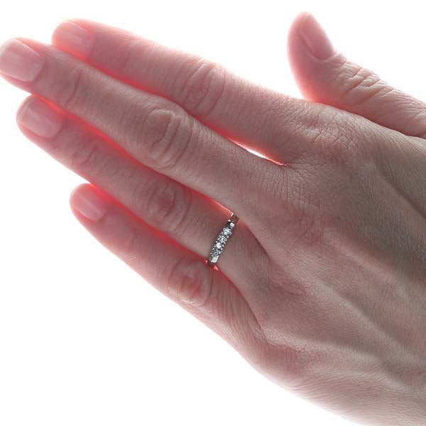 Midcentury Platinum Wedding Band #R608-2