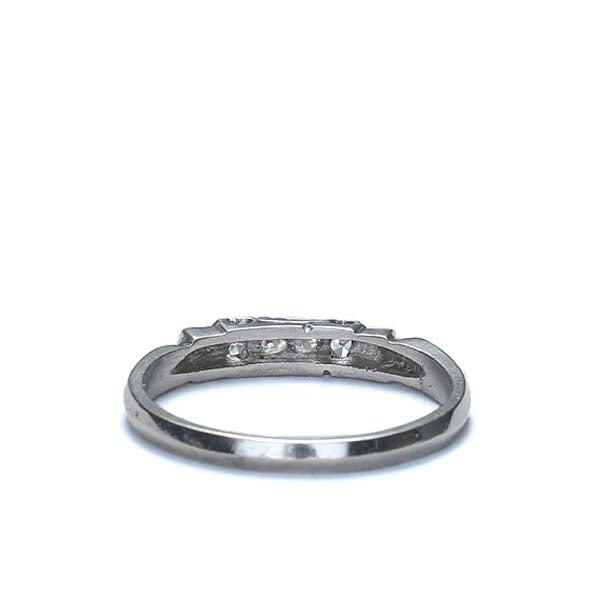 Midcentury Platinum Wedding Band #R608-2