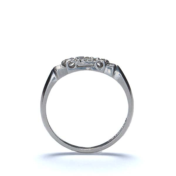 Midcentury Platinum Wedding Band #R608-2