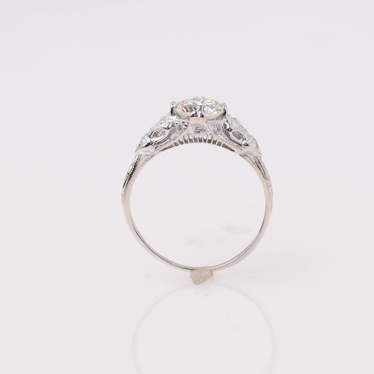Art Deco Old European Cut Diamond Engagement Ring #VR2635