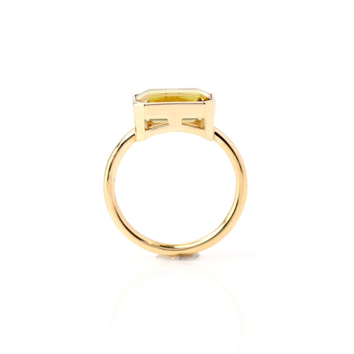 Bezel Set Sphene Gemstone Engagement Ring #LR260516-2