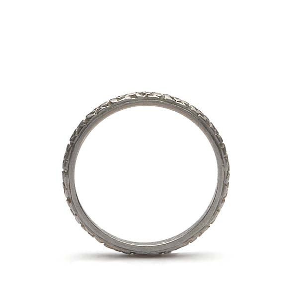 Platinum Art Déco Wedding Band #VB180618-6