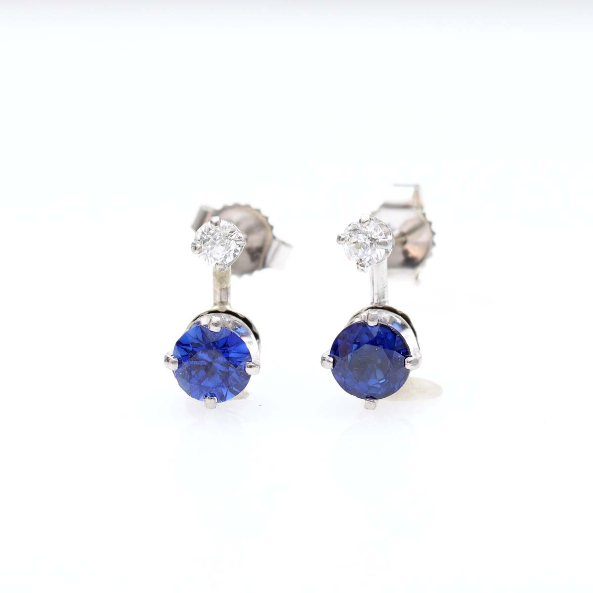 Vintage Sapphire and Diamond Earrings #VE230720