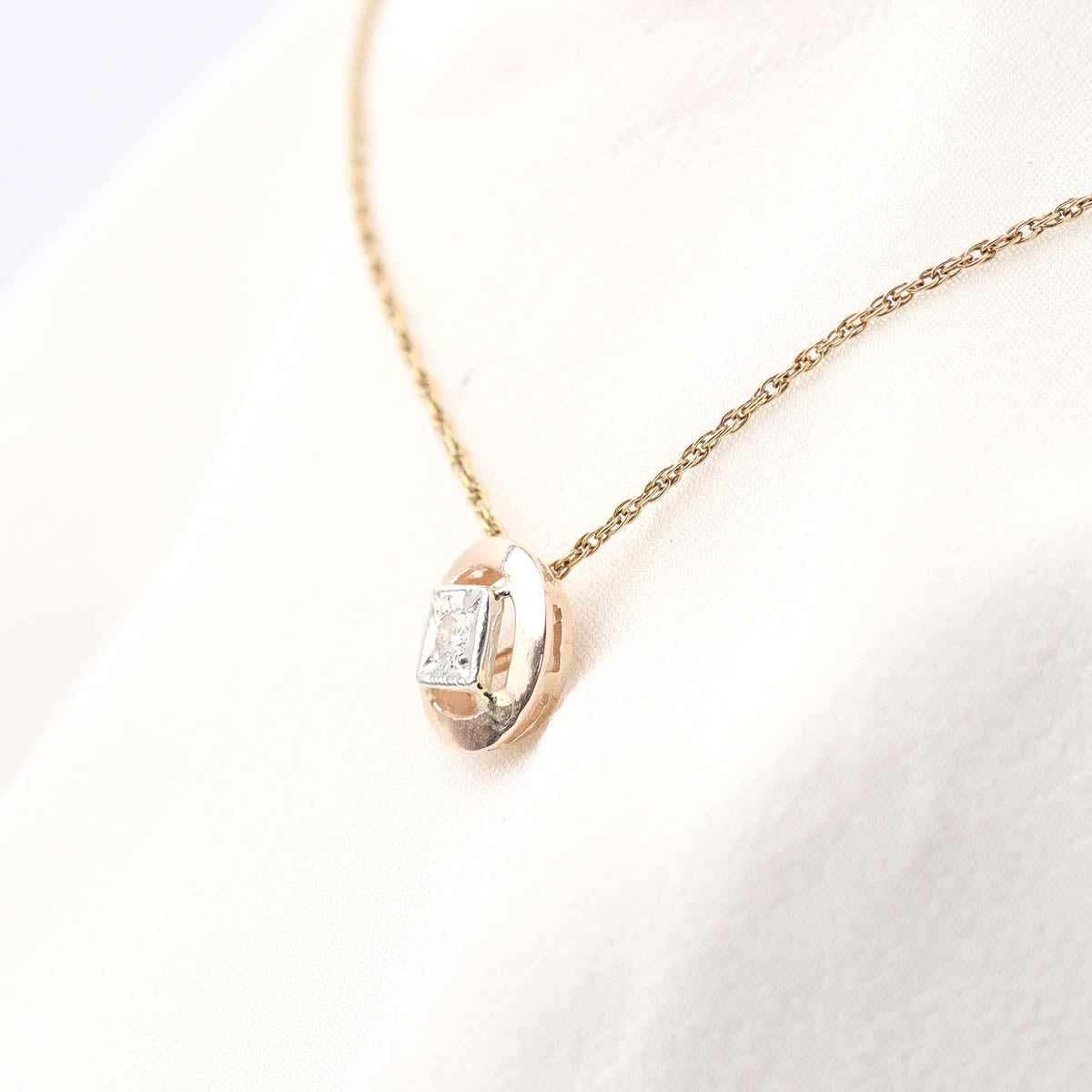 Vintage Gold and Diamond Pendant #VP260709