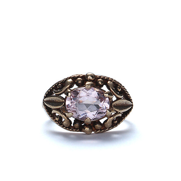 Antique Late Victorian ring with a Morganite #VR0221-01