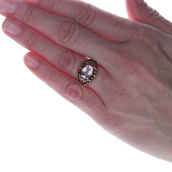 Antique Late Victorian ring with a Morganite #VR0221-01