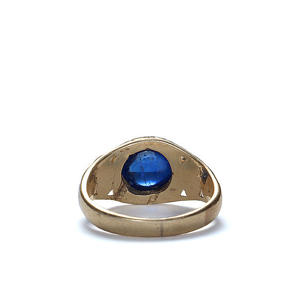 Art Nouveau Cabochon sapphire ring. #VR0414-04