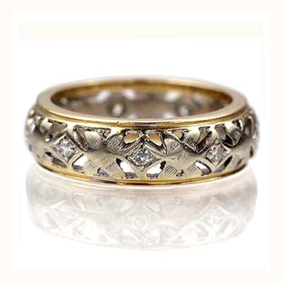 Vintage Wedding Band #VR10410-01