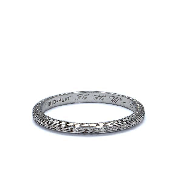 Circa 1930s Platinum wedding band #VR140507-04