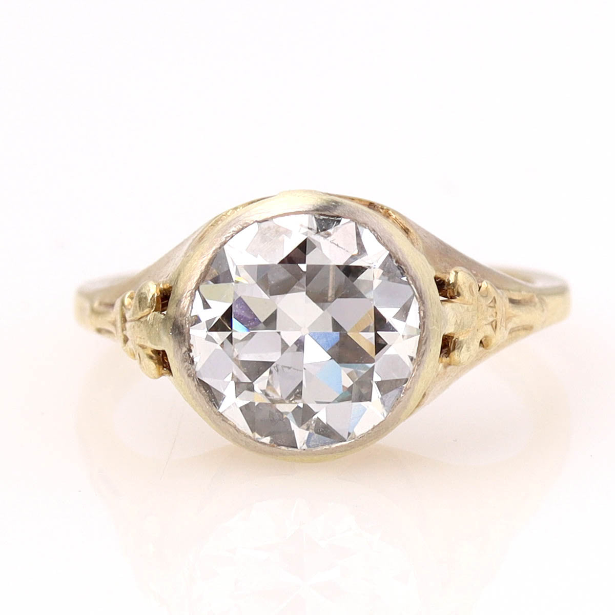 Antique Art Nouveau 2.52 ct Old European Cut Engagement Ring #VR150227-01