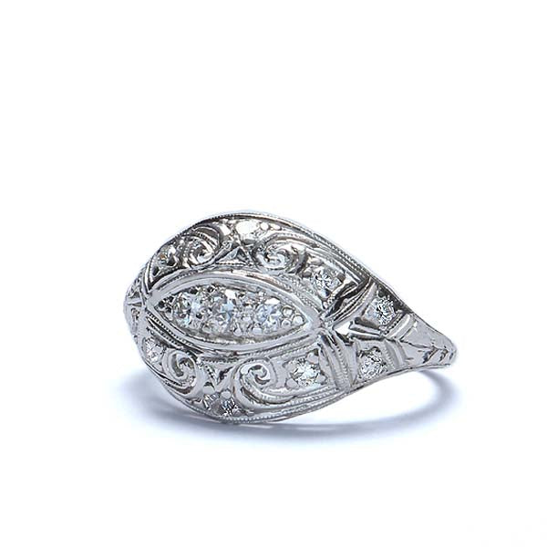 Art Déco Diamond Dome Ring #VR150917-02 - Leigh Jay & Co