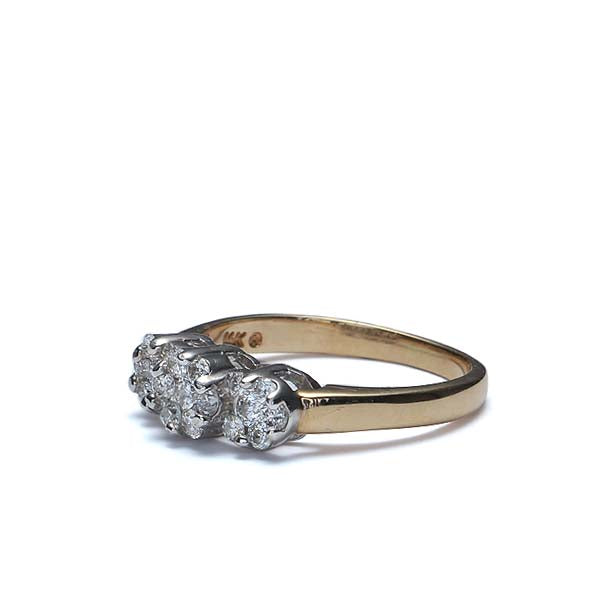 Contemporary Cluster Top Diamond Ring #VR160504-06 - Leigh Jay & Co