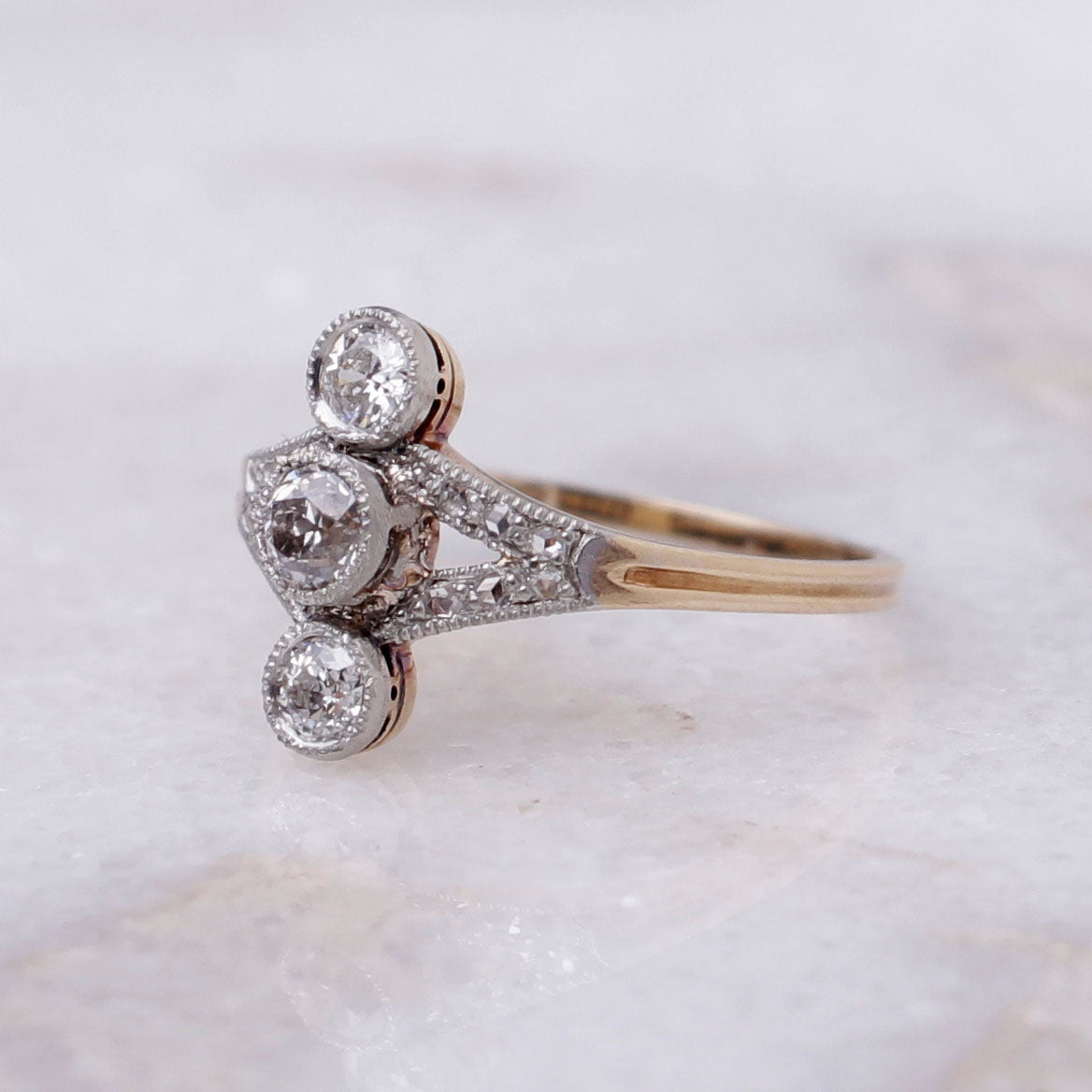 Antique Trilogy Diamond Ring #VR160505-03