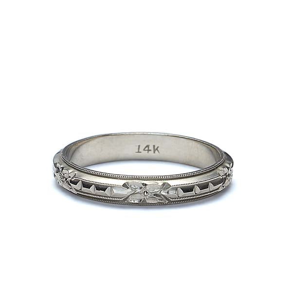 Art Deco Gent's wedding band. #VR160622-11