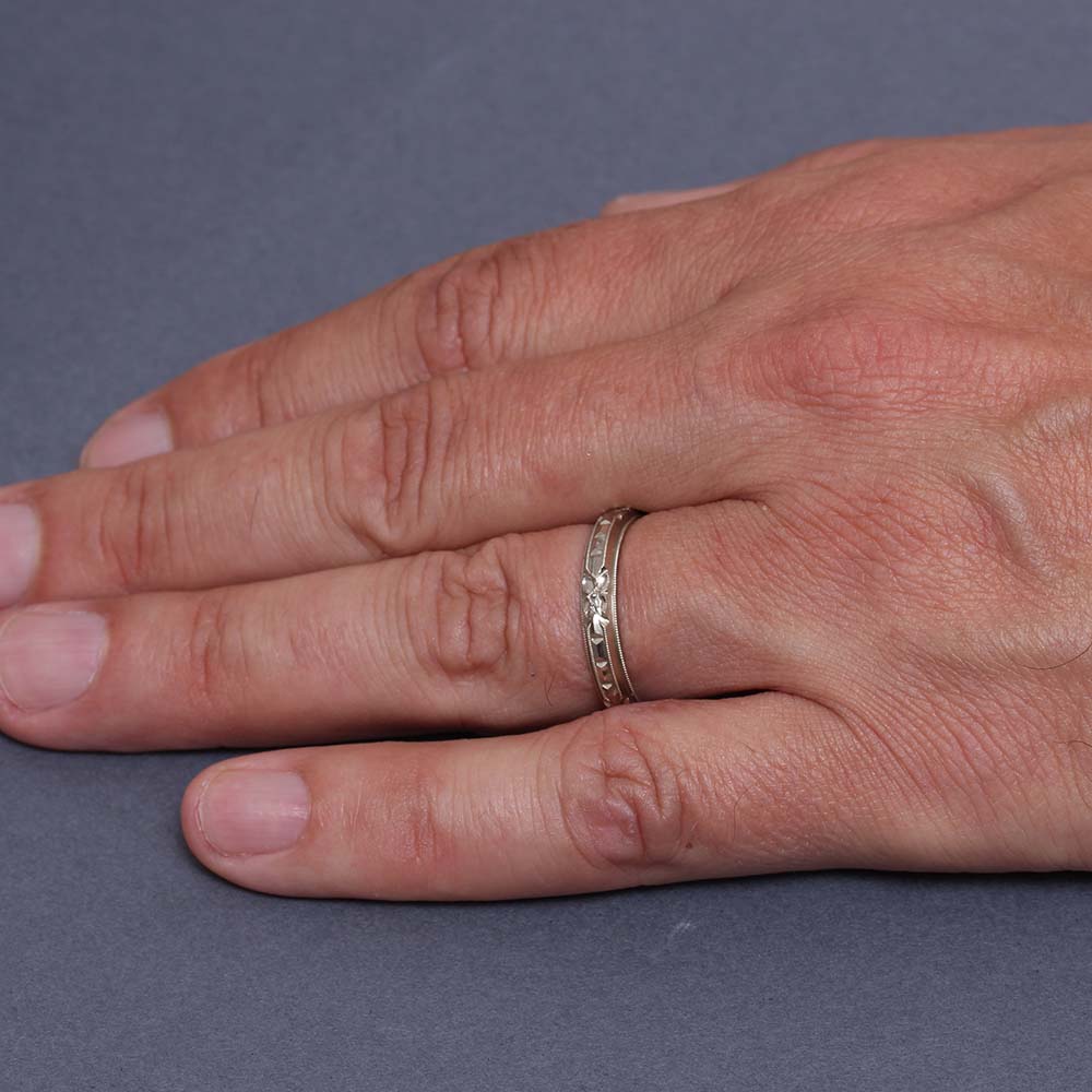 Art Deco Gent's wedding band. #VR160622-11