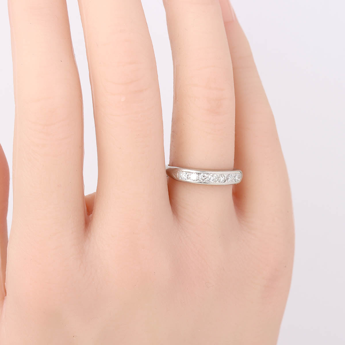 Art Déco Platinum & Diamond Wedding Band #VRI1663