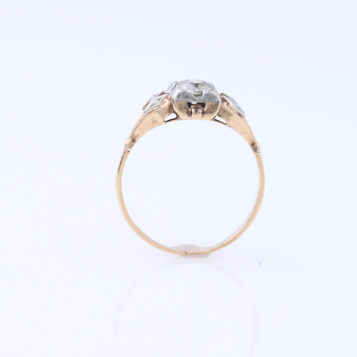 Vintage Two-Tone Art Déco Engagement Ring #VR170829-5
