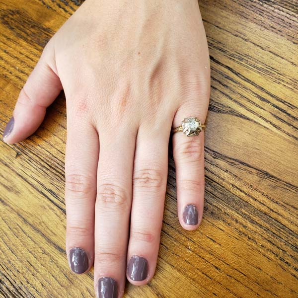 Arts & Crafts Engagement Ring #VR180501-1