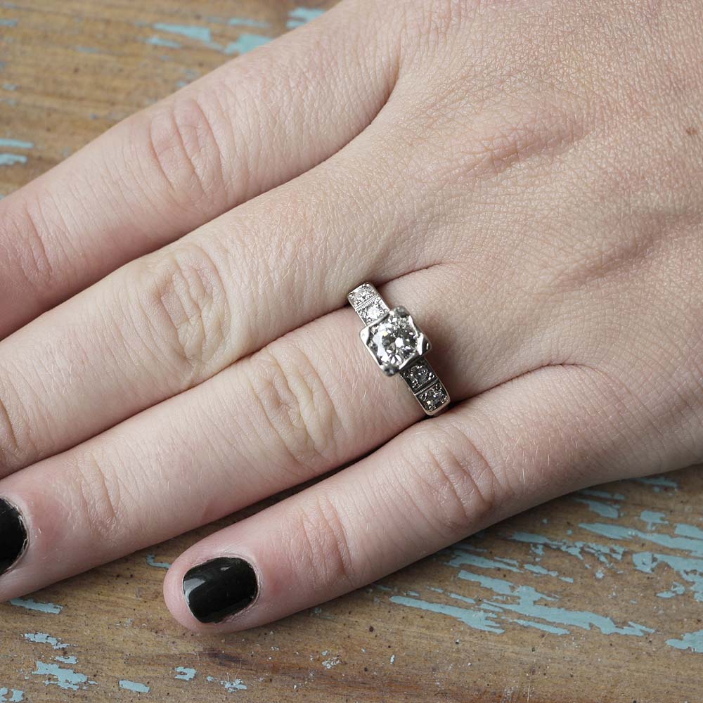 Circa 1950s Engagement Ring #VR180730-14 - Leigh Jay & Co