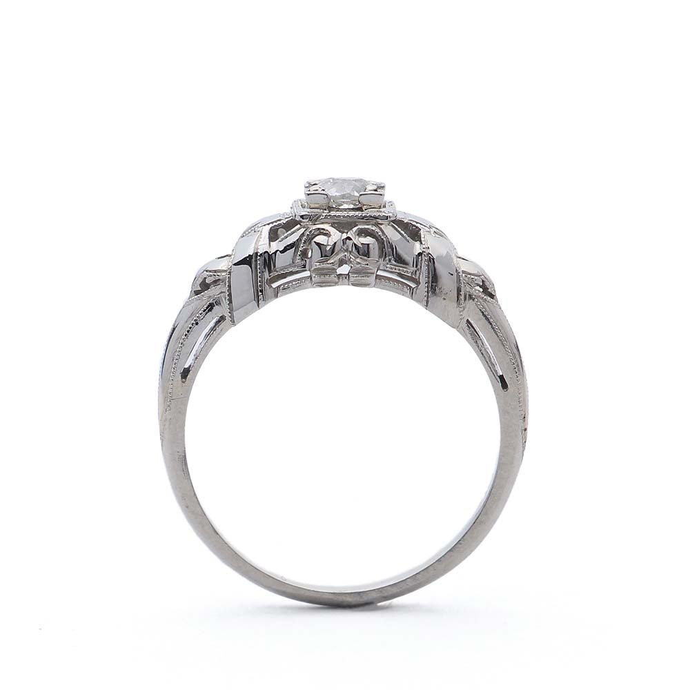 1930s Filigree Engagement Ring #VR180920-4 - Leigh Jay & Co