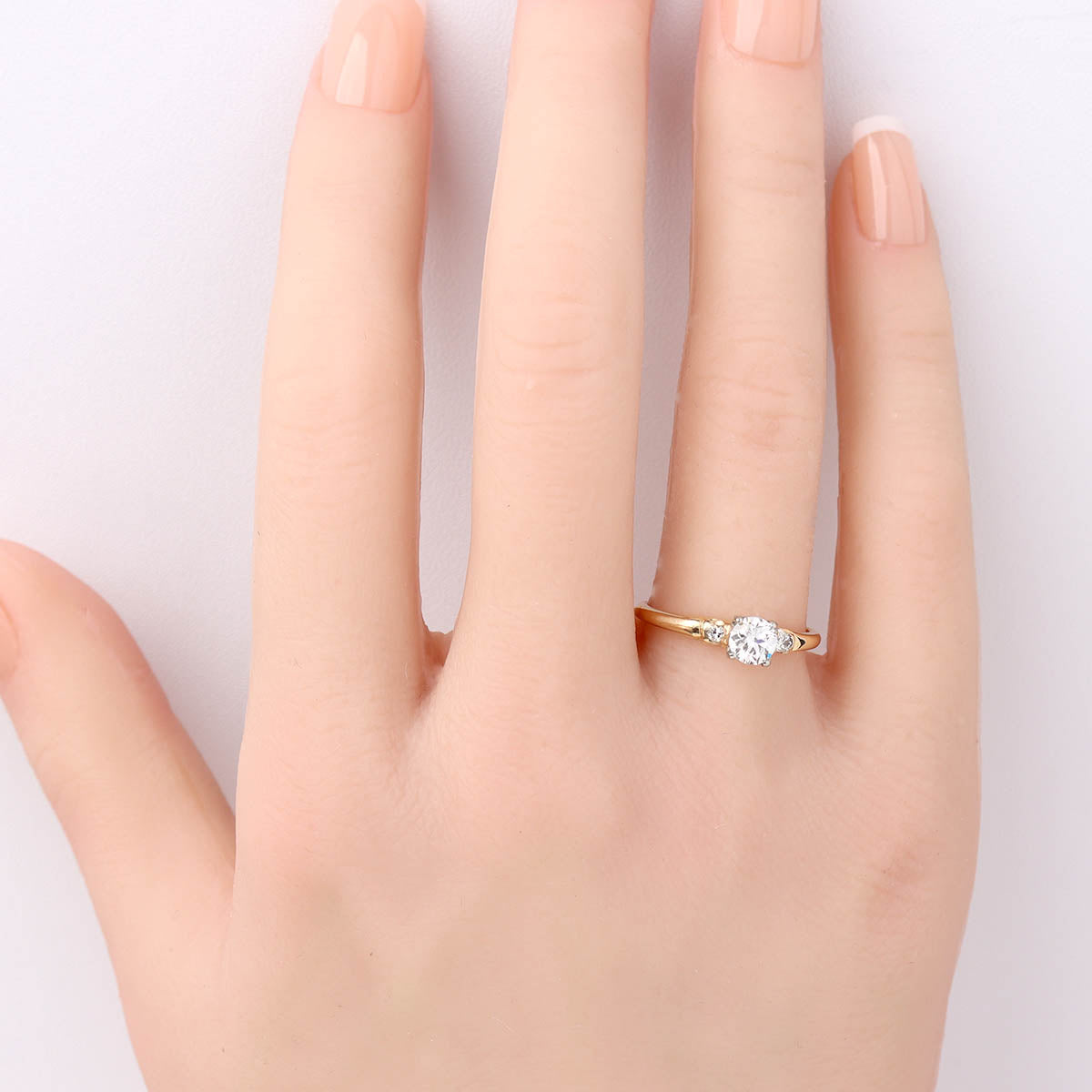 1940s 14k Yellow Gold & Diamond Engagement Ring #VR240906-4