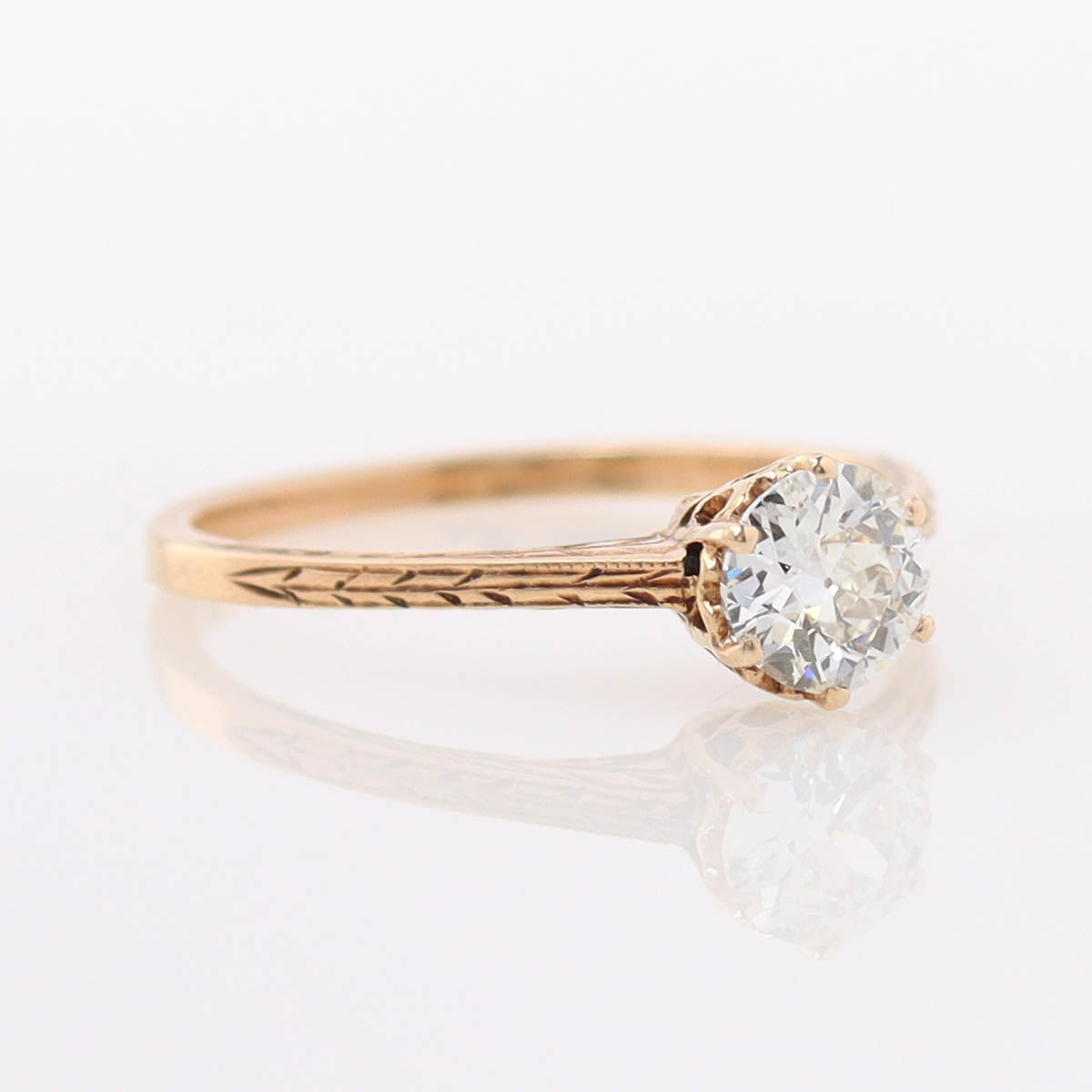 Edwardian Antique 14k Solitaire Engagement Ring #VR260427-2