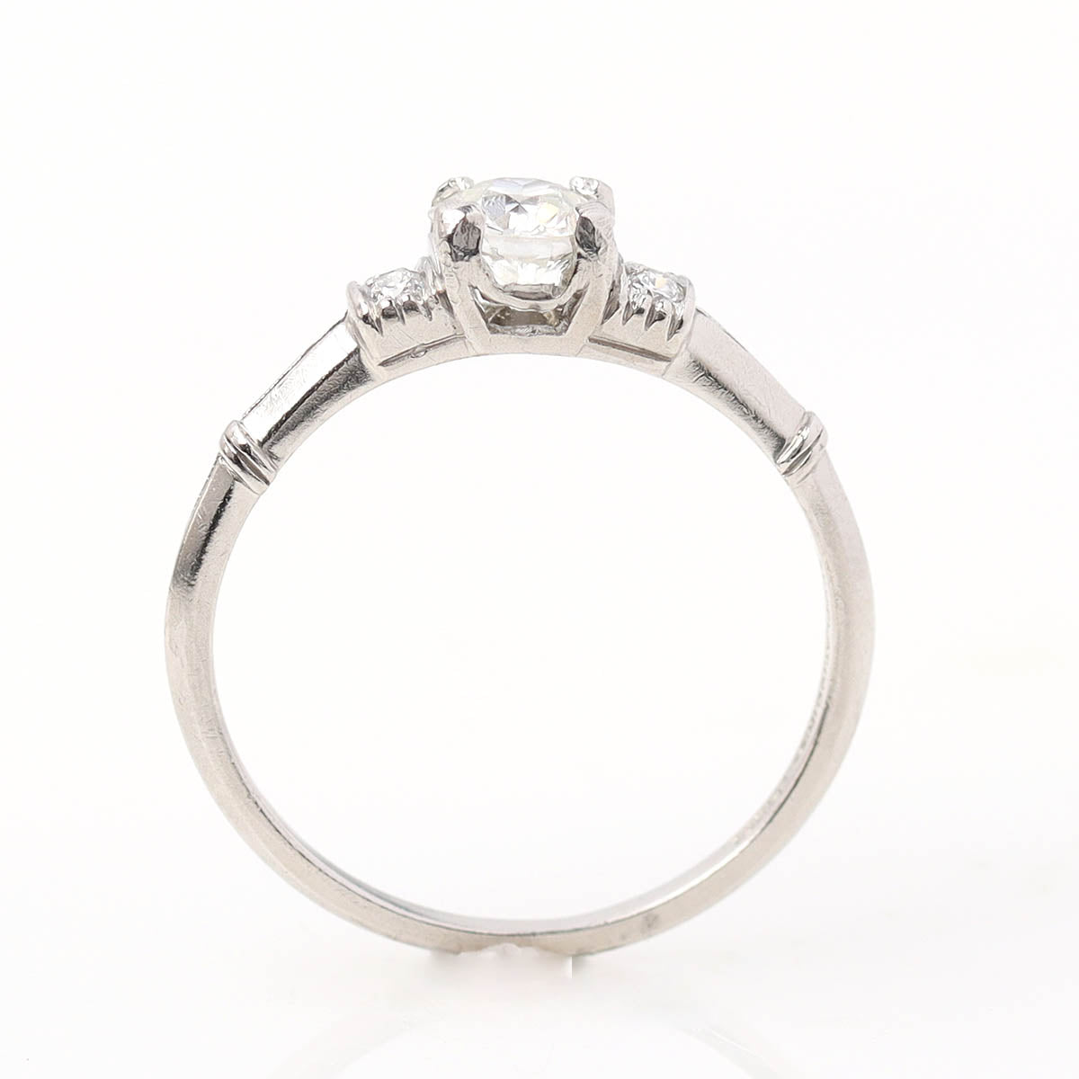 Vintage Platinum Five Stone Engagement Ring #VR260611-5