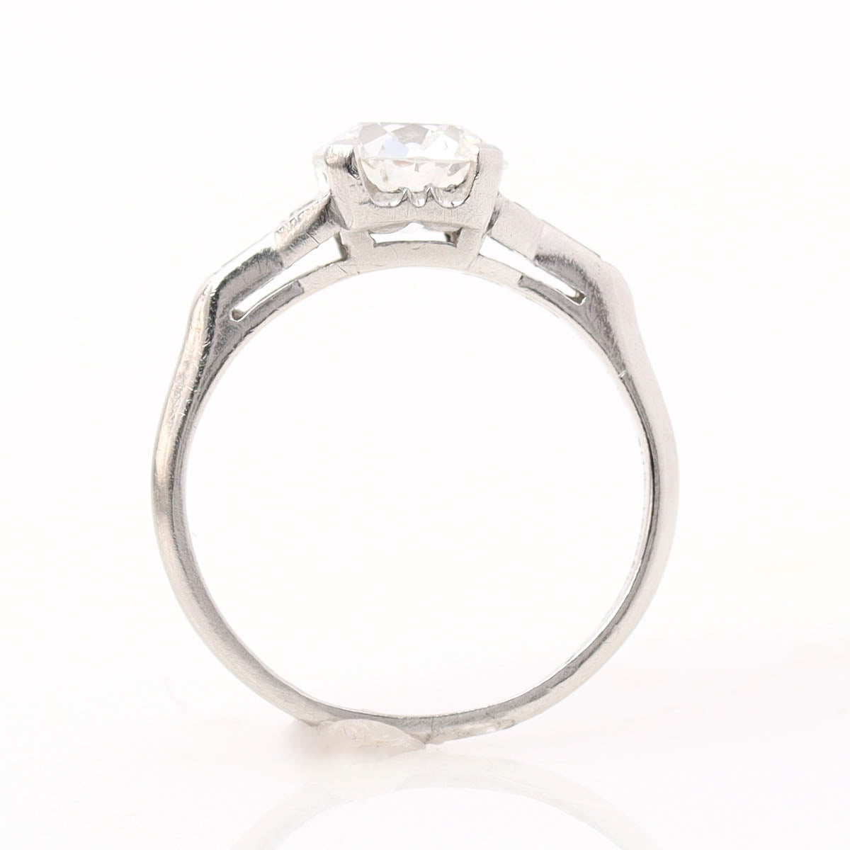 Art Déco 1930s Platinum & Old European Cut Diamond Engagement Ring #VR260707-1