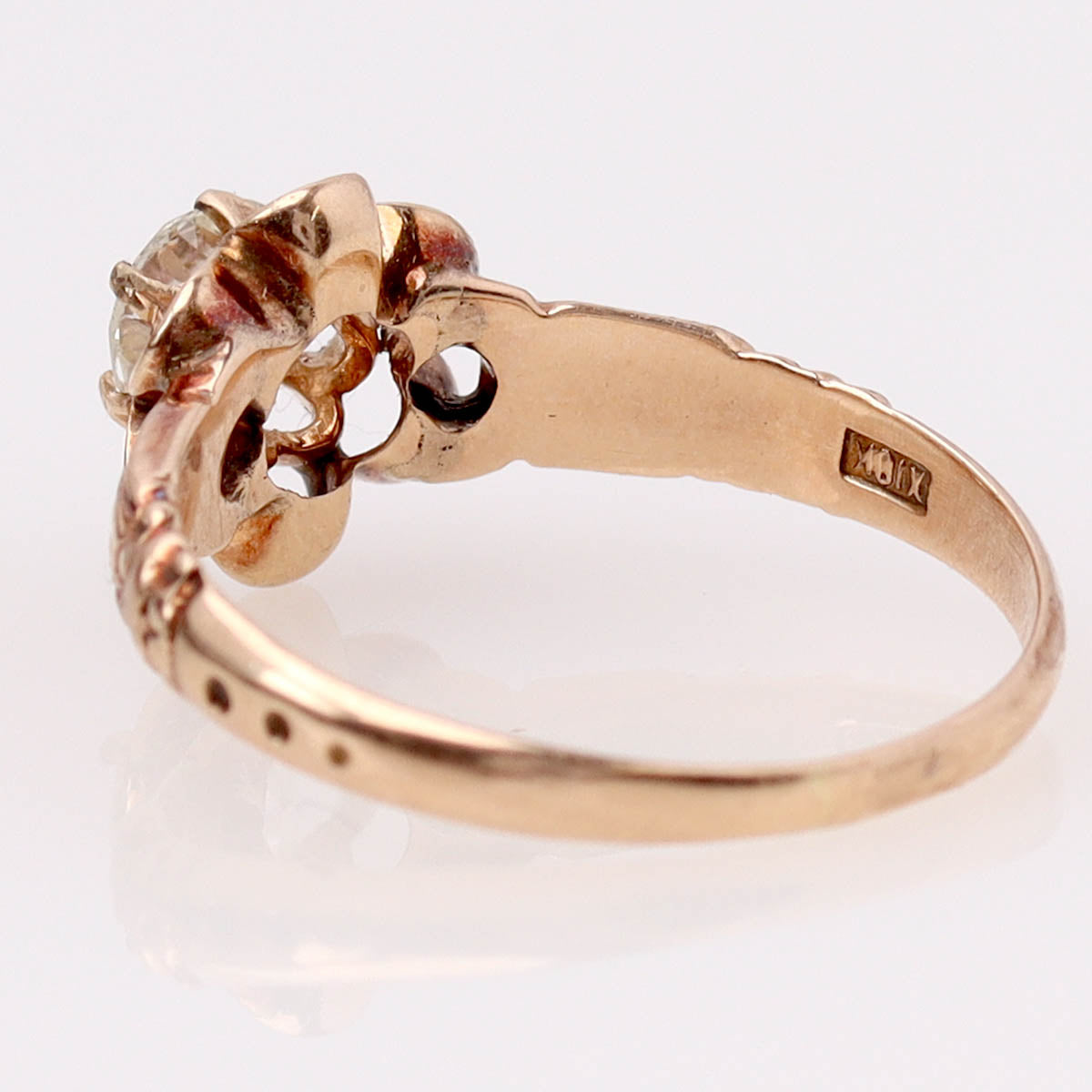 Victorian Buttercup Antique Engagement Ring #VR260724-3