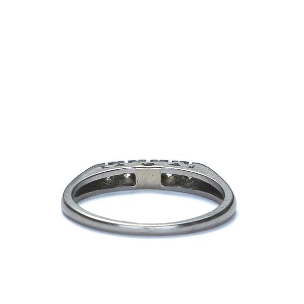 Platinum Diamond Vintage Wedding Band - by Masterpiece #VR464-04