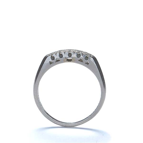 Platinum Diamond Vintage Wedding Band - by Masterpiece #VR464-04