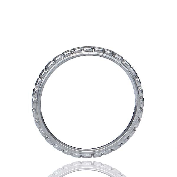 Slender Art Déco Wedding band - Hallmarked "Whiterose" #VR468-12