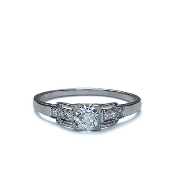Circa 1940 Diamond Engagement Ring #VR475-07 - Leigh Jay & Co