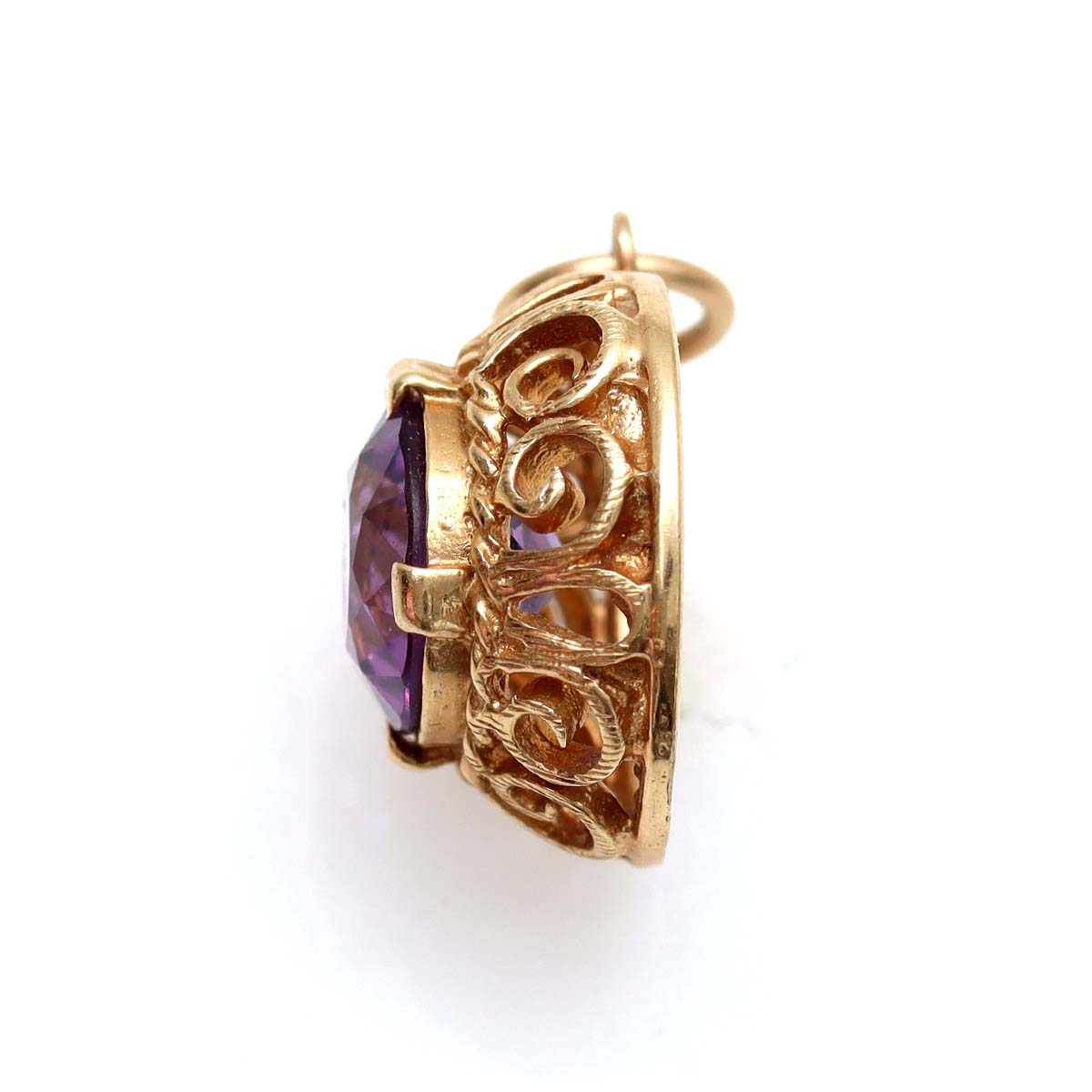 Amethyst and 14k Gold Pendant #VP231227 - Pendants