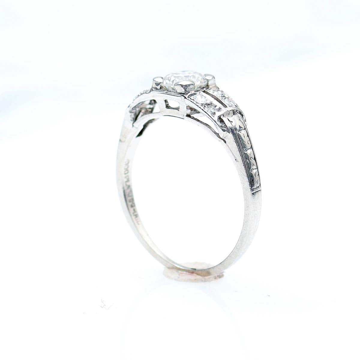 Antique Art Déco Engagement Ring #VR220714-7 - Engagement Rings