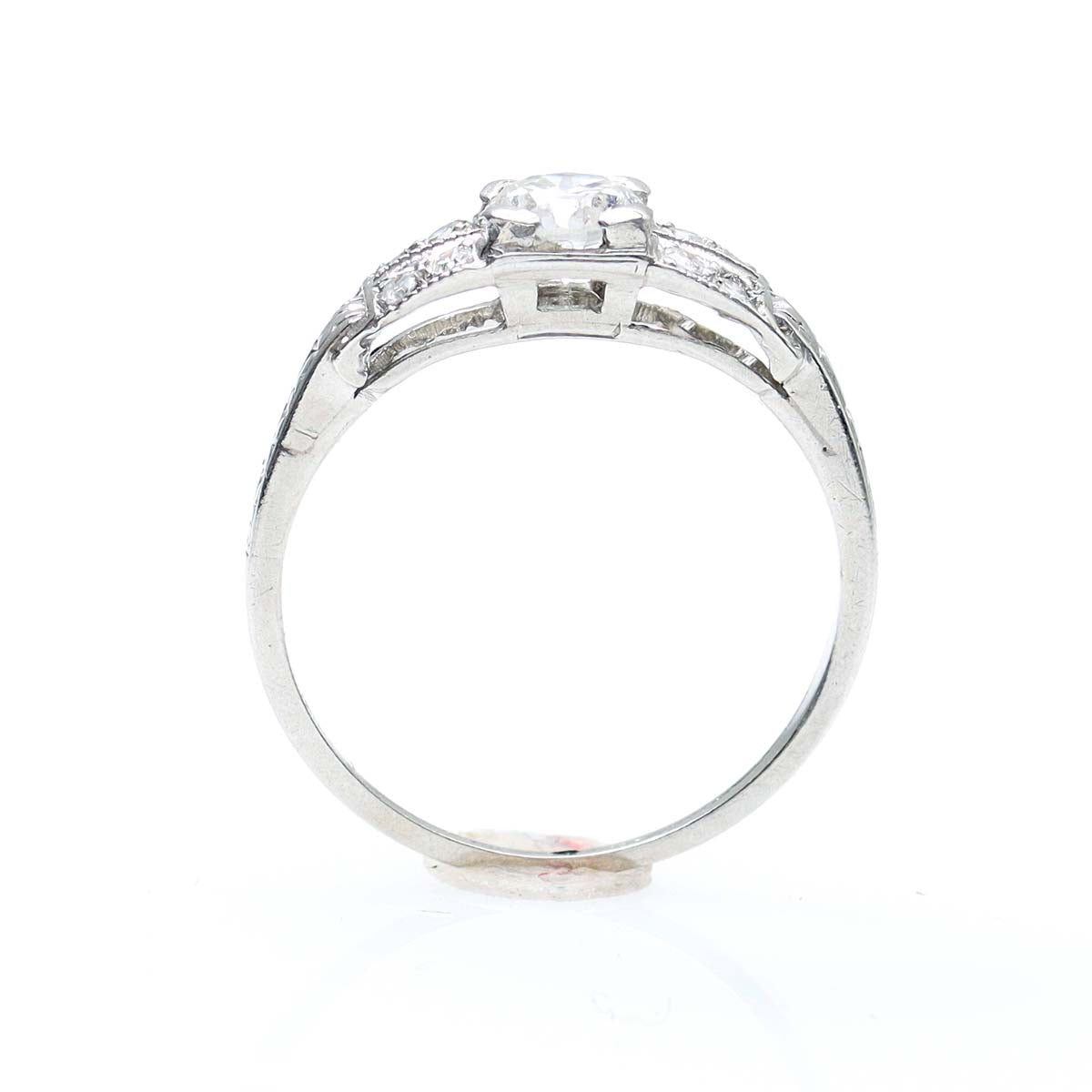 Antique Art Déco Engagement Ring #VR220714-7 - Engagement Rings