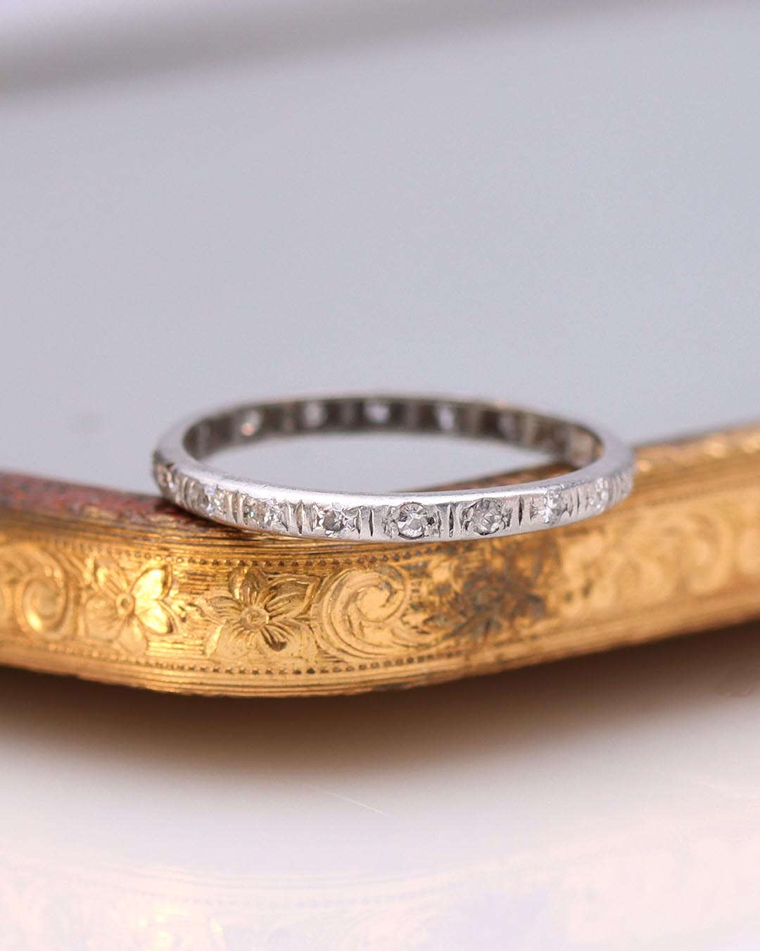 Antique Diamond Eternity Band #VR150507-03 - Wedding Bands