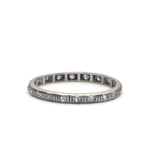 1970s Diamond Etched Eternity Band
