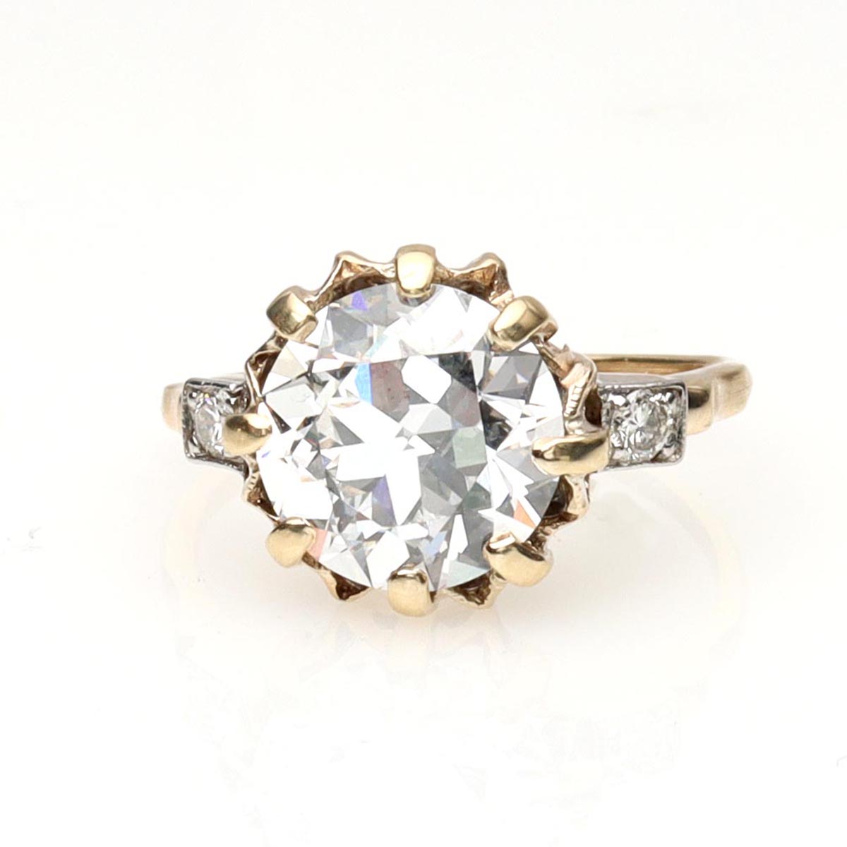 Antique Edwardian Yellow Gold Engagement Ring #VR240513-3 - Engagement Rings