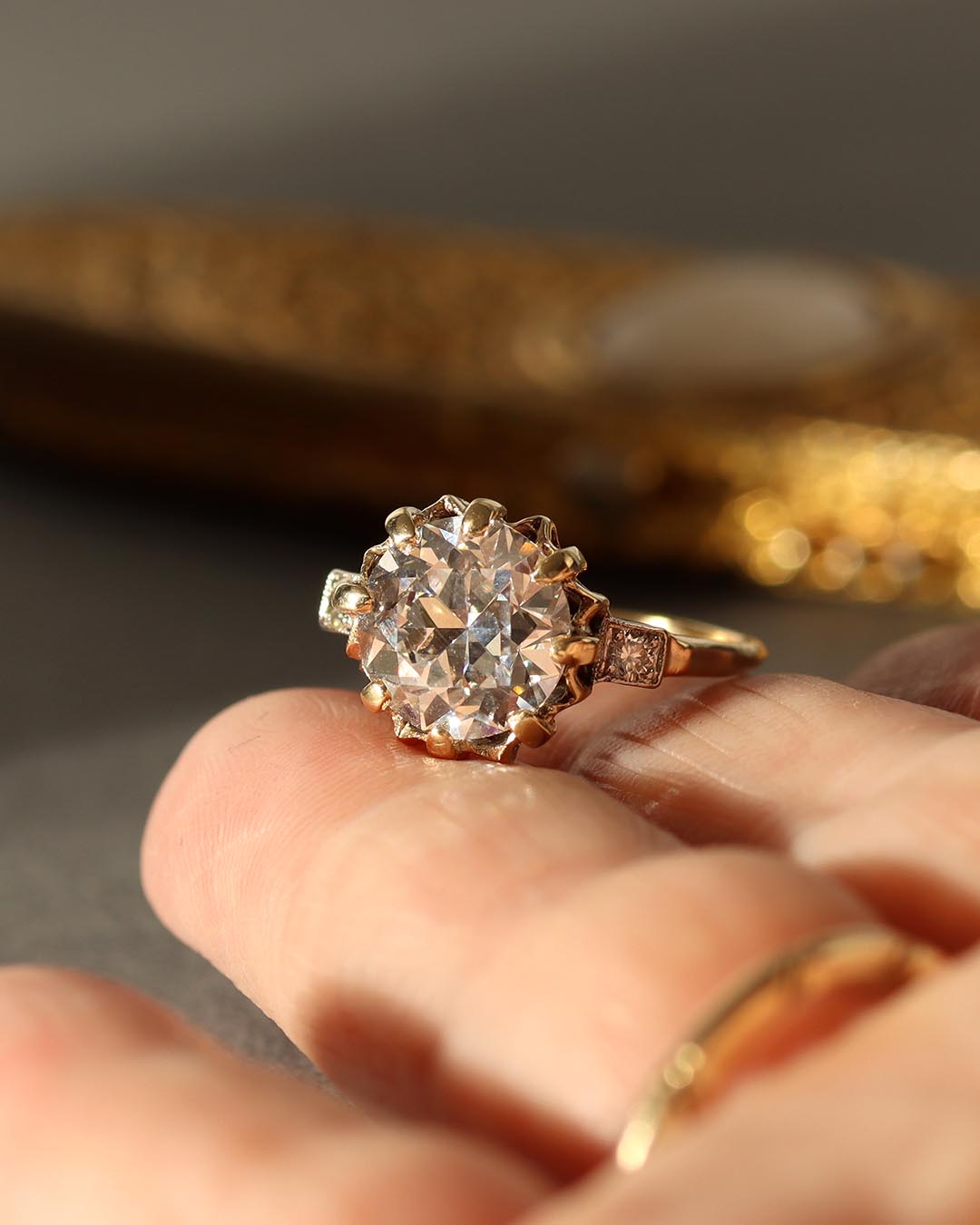 Antique Edwardian Yellow Gold Engagement Ring #VR240513-3 - Engagement Rings