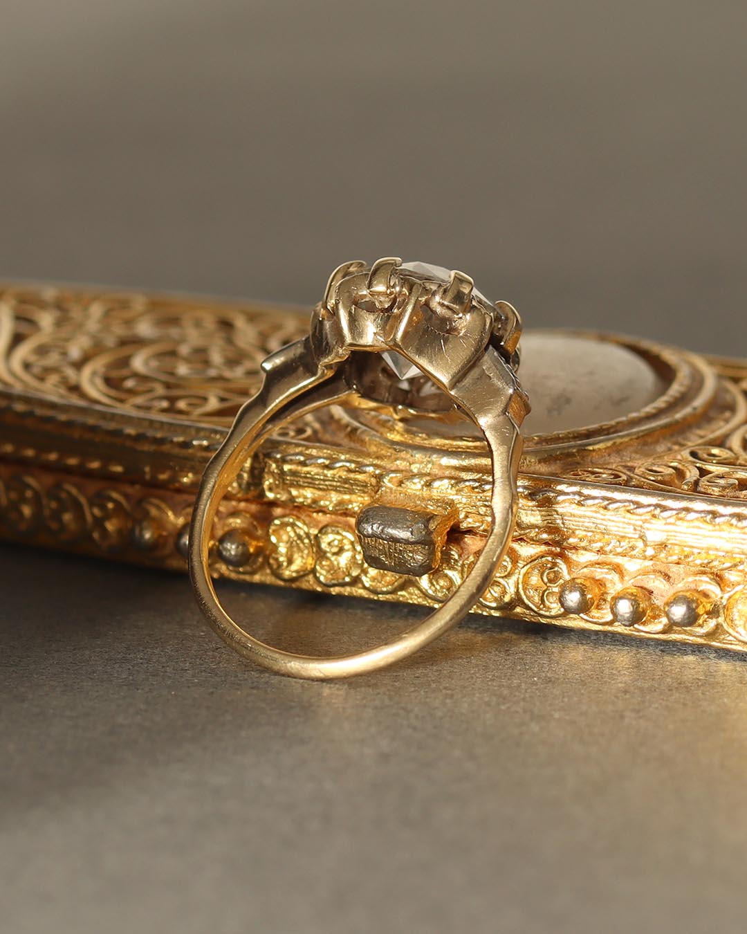 Antique Edwardian Yellow Gold Engagement Ring #VR240513-3 - Engagement Rings